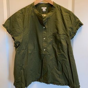 JCrew Army green popover